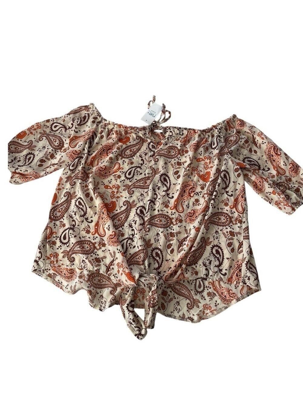 Paisley Off Shoulder Top - Picture 9 of 10